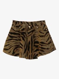 GANNI tiger-print Pocket Mini Skirt | Brown | FARFETCH at Farfetch